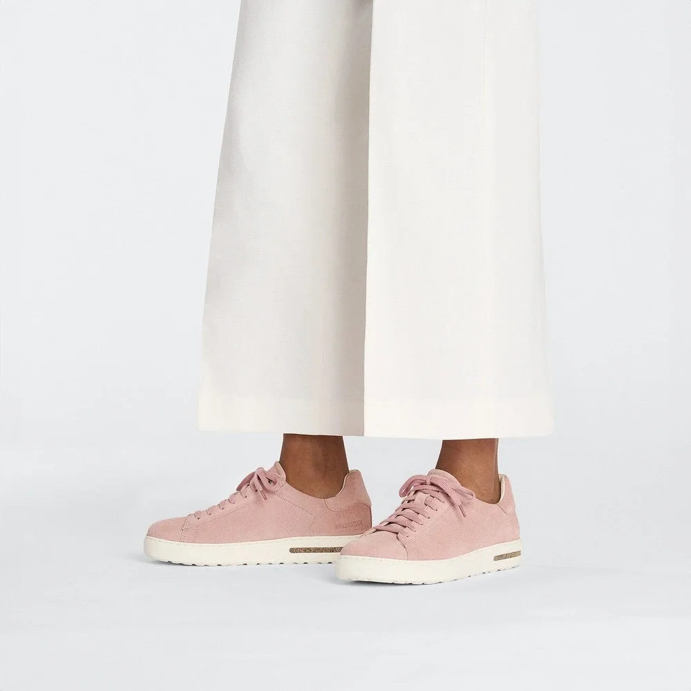 Birkenstock Bend Low Suede Sneakers Rose Pink Lace Up Shoes Womens 11 EU 42